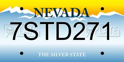 7STD271 Nevada License Plate