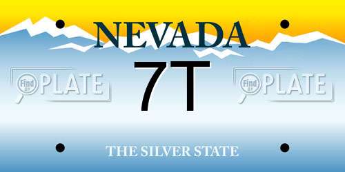 7T Nevada License Plate