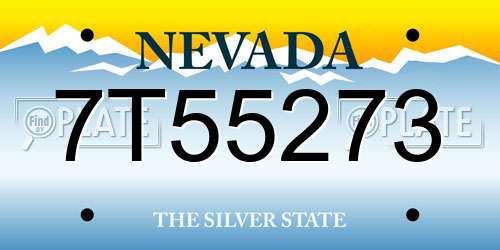 7T55273 Nevada License Plate