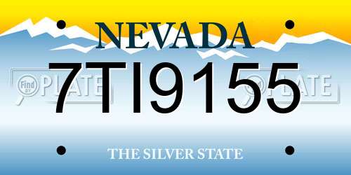 7TI9155 Nevada License Plate