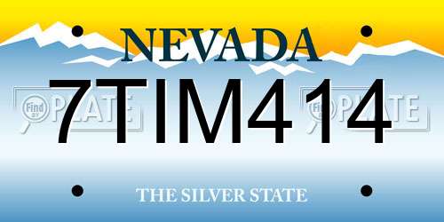 7TIM414 Nevada License Plate
