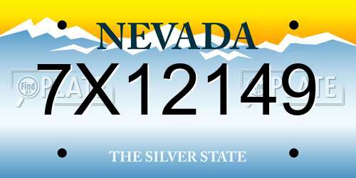 7X12149 Nevada License Plate