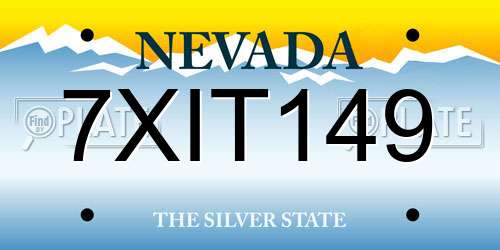 7XIT149 Nevada License Plate