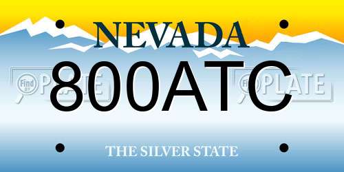 800ATC Nevada License Plate