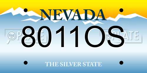 8011OS Nevada License Plate