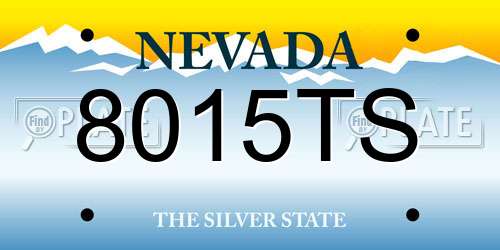 8015TS Nevada License Plate