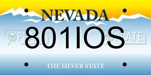 801IOS Nevada License Plate