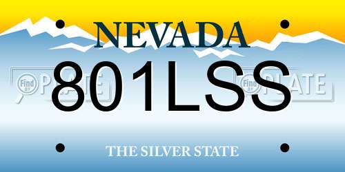 801LSS Nevada License Plate
