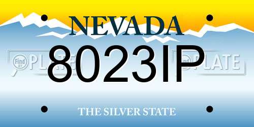 8023IP Nevada License Plate