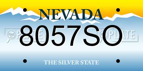 8057SO Nevada License Plate