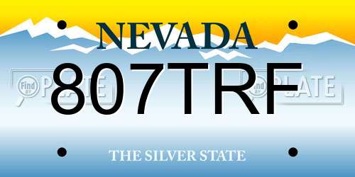 807TRF Nevada License Plate
