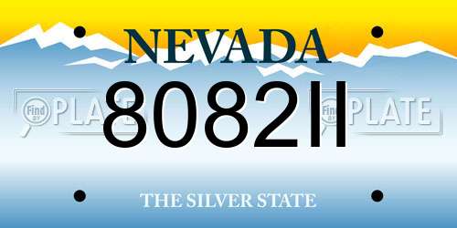 8082II Nevada License Plate