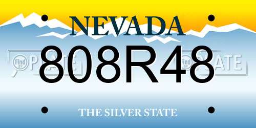 808R48 Nevada License Plate
