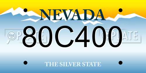 80C400 Nevada License Plate
