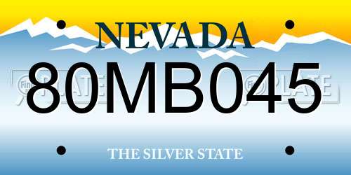 80MB045 Nevada License Plate
