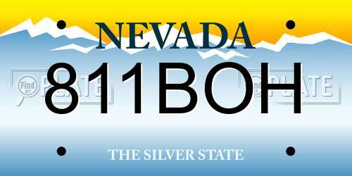 811BOH Nevada License Plate