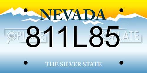 811L85 Nevada License Plate