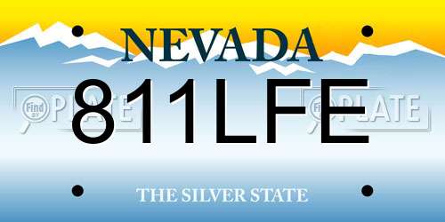 811LFE Nevada License Plate