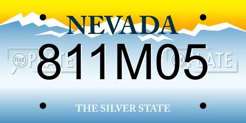 811M05 Nevada License Plate