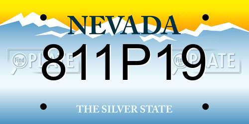 811P19 Nevada License Plate