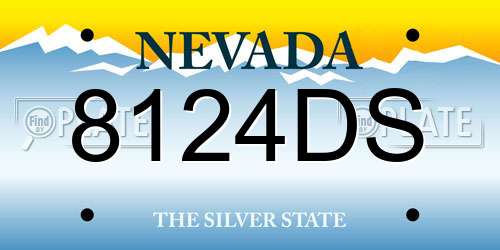 8124DS Nevada License Plate