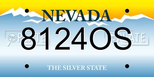 8124OS Nevada License Plate