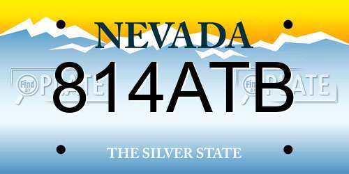 814ATB Nevada License Plate