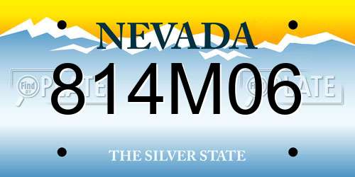 814M06 Nevada License Plate