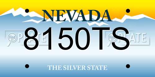 8150TS Nevada License Plate