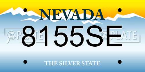 8155SE Nevada License Plate