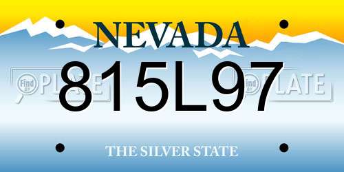 815L97 Nevada License Plate