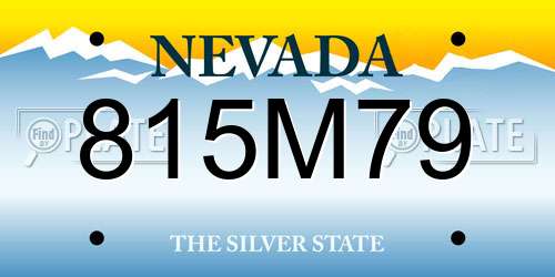 815M79 Nevada License Plate