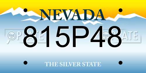 815P48 Nevada License Plate