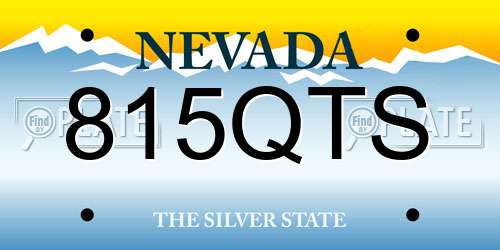 815QTS Nevada License Plate
