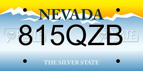 815QZB Nevada License Plate