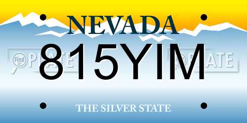 815YIM Nevada License Plate