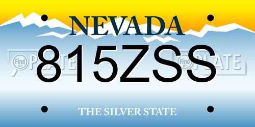 815ZSS Nevada License Plate