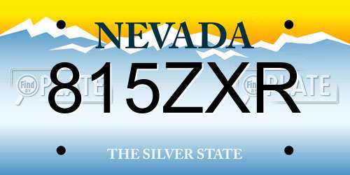 815ZXR Nevada License Plate