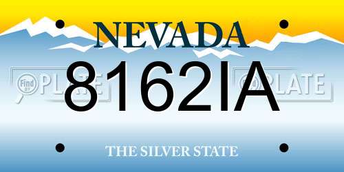 8162IA Nevada License Plate