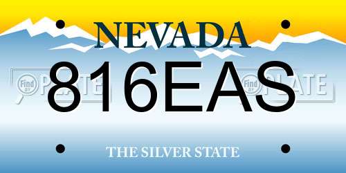 816EAS Nevada License Plate