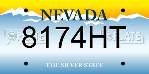 8174HT Nevada License Plate