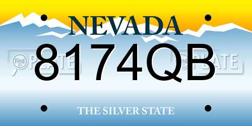 8174QB Nevada License Plate
