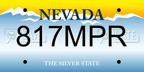 817MPR Nevada License Plate