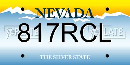817RCL Nevada License Plate