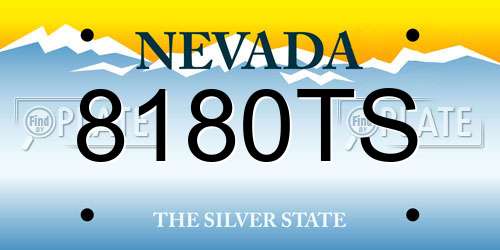 8180TS Nevada License Plate