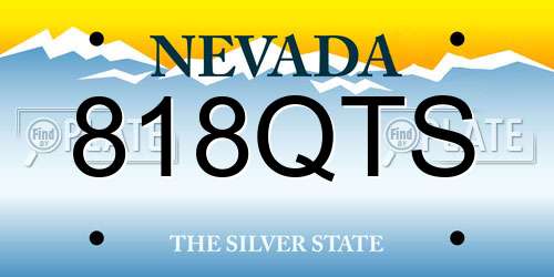 818QTS Nevada License Plate