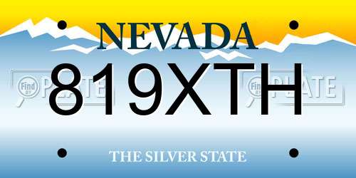 819XTH Nevada License Plate