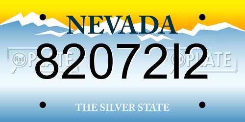 82072I2 Nevada License Plate