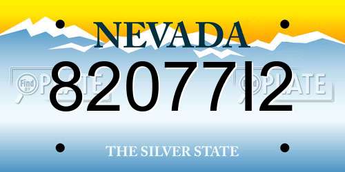 82077I2 Nevada License Plate