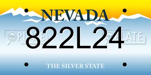 822L24 Nevada License Plate